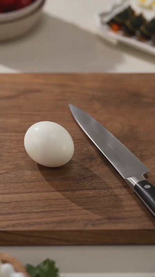 2-in-1 egg slicer and wedger in action